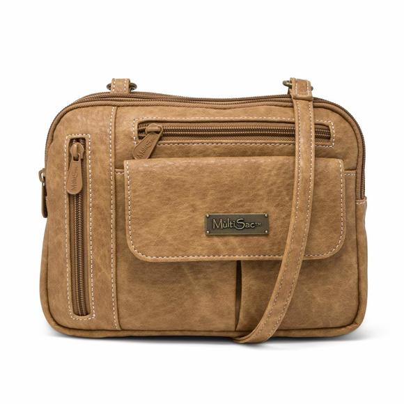 Ziy Triple Compartment Crossbody Bag, Camel Austin :') - Picture 1 of 6